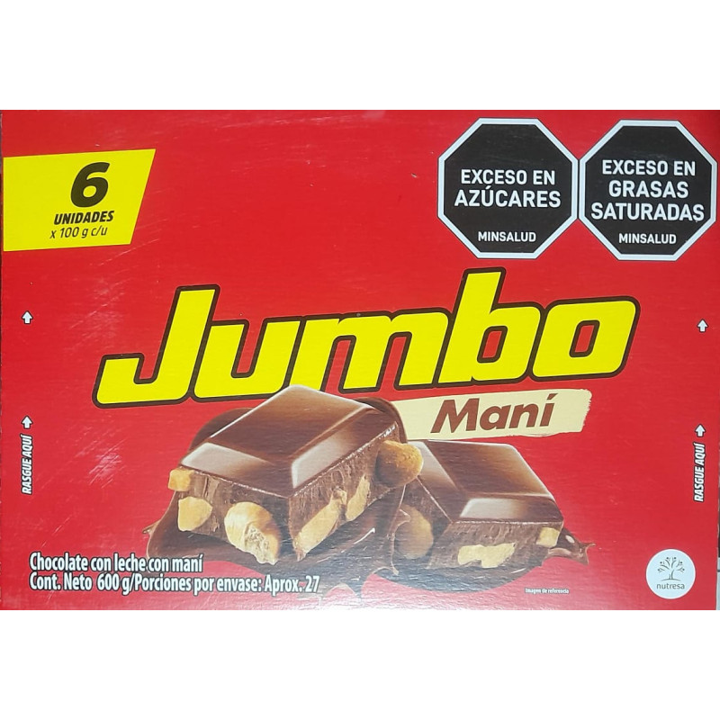 CHOCOLATINA JUMBO MANI X 6