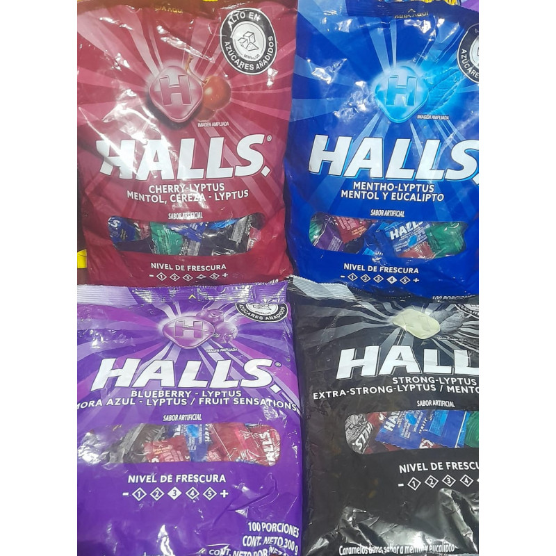 HALLS SURTIDO X 100 U.